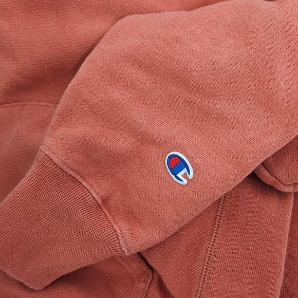 Champion Sweatshirt Unisex Med Hoodie Reverse Weave Heavy Tuft Logo Pullover GUC - Picture 9 of 10